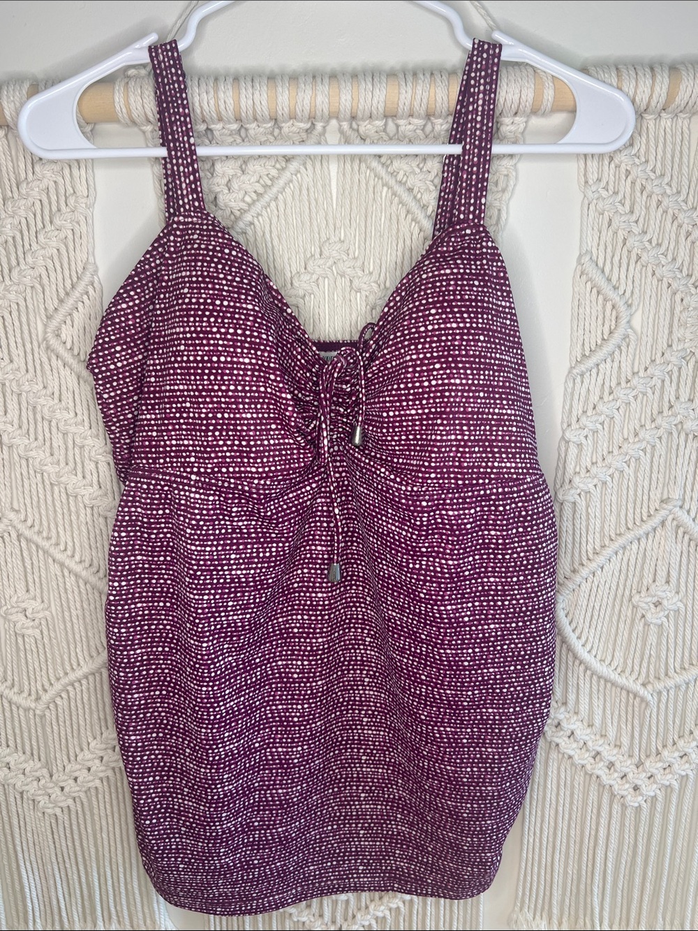 Motherhood Maternity Plum Smocked Tie-Front Maternity Tank